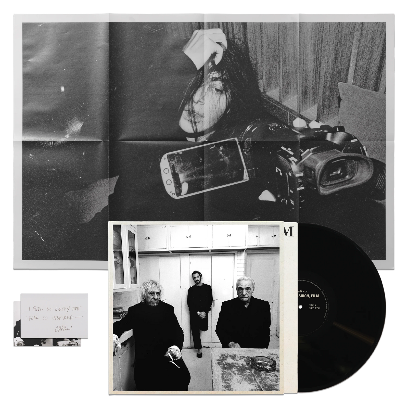 Charli XCX – Music, Fashion, Film (Black Vinyl + Signed Art Card)