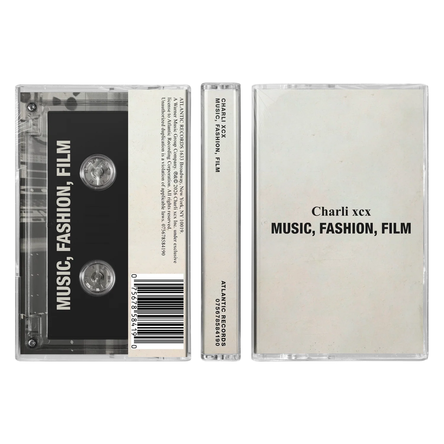 Charli XCX – Music, Fashion, Film (Cassette)