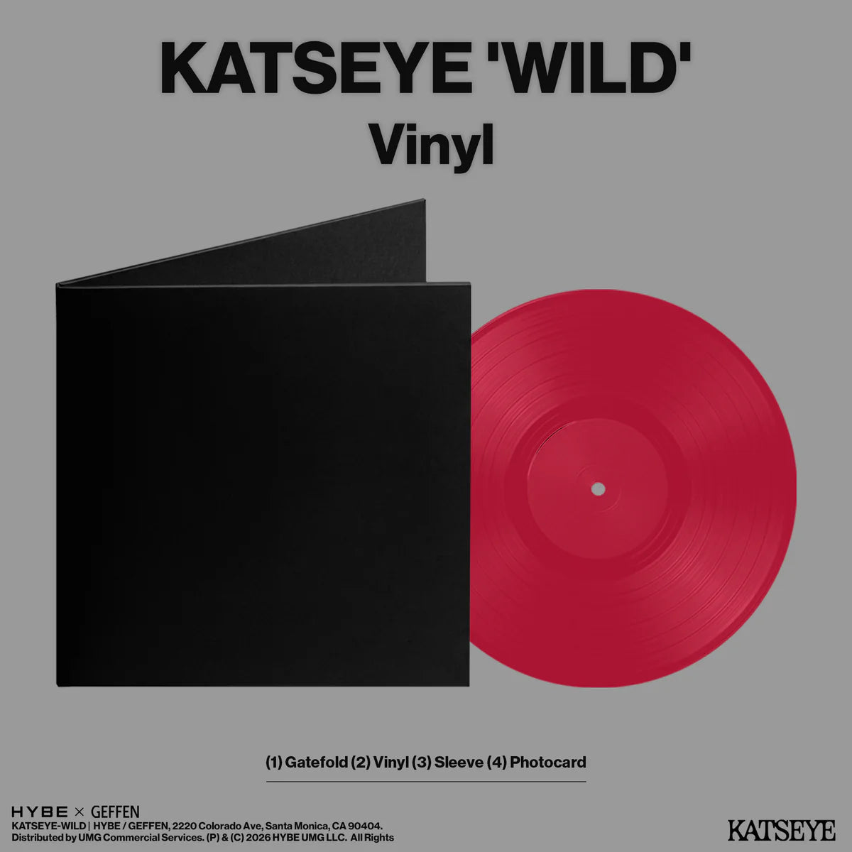 Vinilo firmado KATSEYE – WILD de Oh My Cd!, imagen del disco con firma y diseño exclusivo en portada.