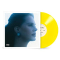Vinilo amarillo de Lana Del Rey – Blue Banisters edición limitada, usado, con portada y vinilo visible.