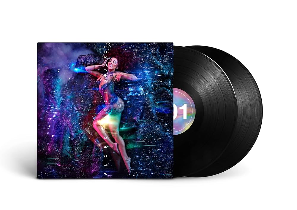 Vinilo usado de "Planet Her" de Doja Cat, en portada con arte colorido y detalles de la artista en la imagen.
