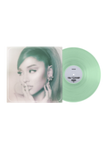 Imagen del vinilo transparente de Ariana Grande – Positions de la marca Oh My Cd!, mostrando la portada del álbum en una vista frontal.