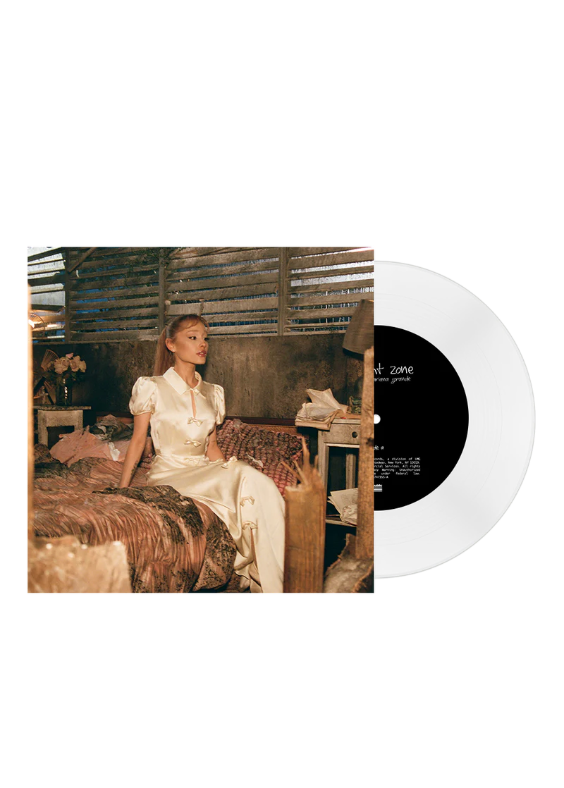 Vinilo de 7 pulgadas de Ariana Grande Twilight Zone, producido por Oh My Cd!, muestra la portada del álbum con arte colorido.