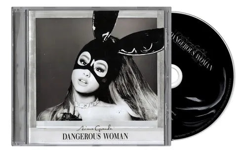 CD de Ariana Grande – Dangerous Woman en funda con arte de portada, con letras y detalles del álbum.