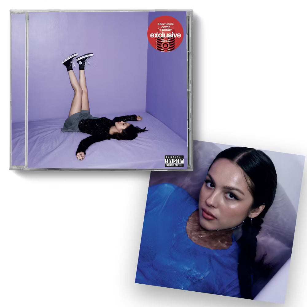 Portada del CD exclusivo de Olivia Rodrigo - GUTS en la tienda, con arte y título visibles.