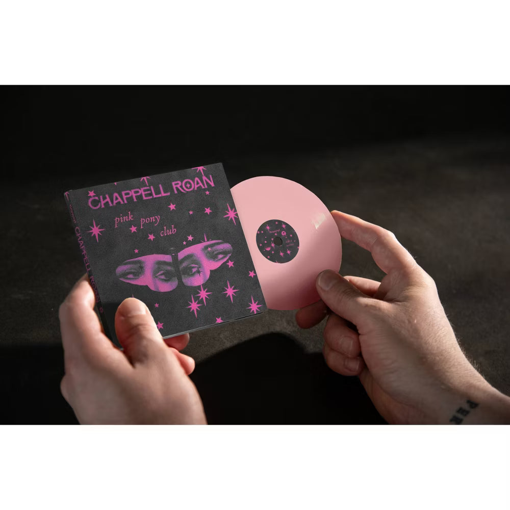 Vinilo en miniatura de 4 pulgadas de Chappell Roan, Pink Pony Club / Naked In Manhattan, en empaque de Oh My Cd!