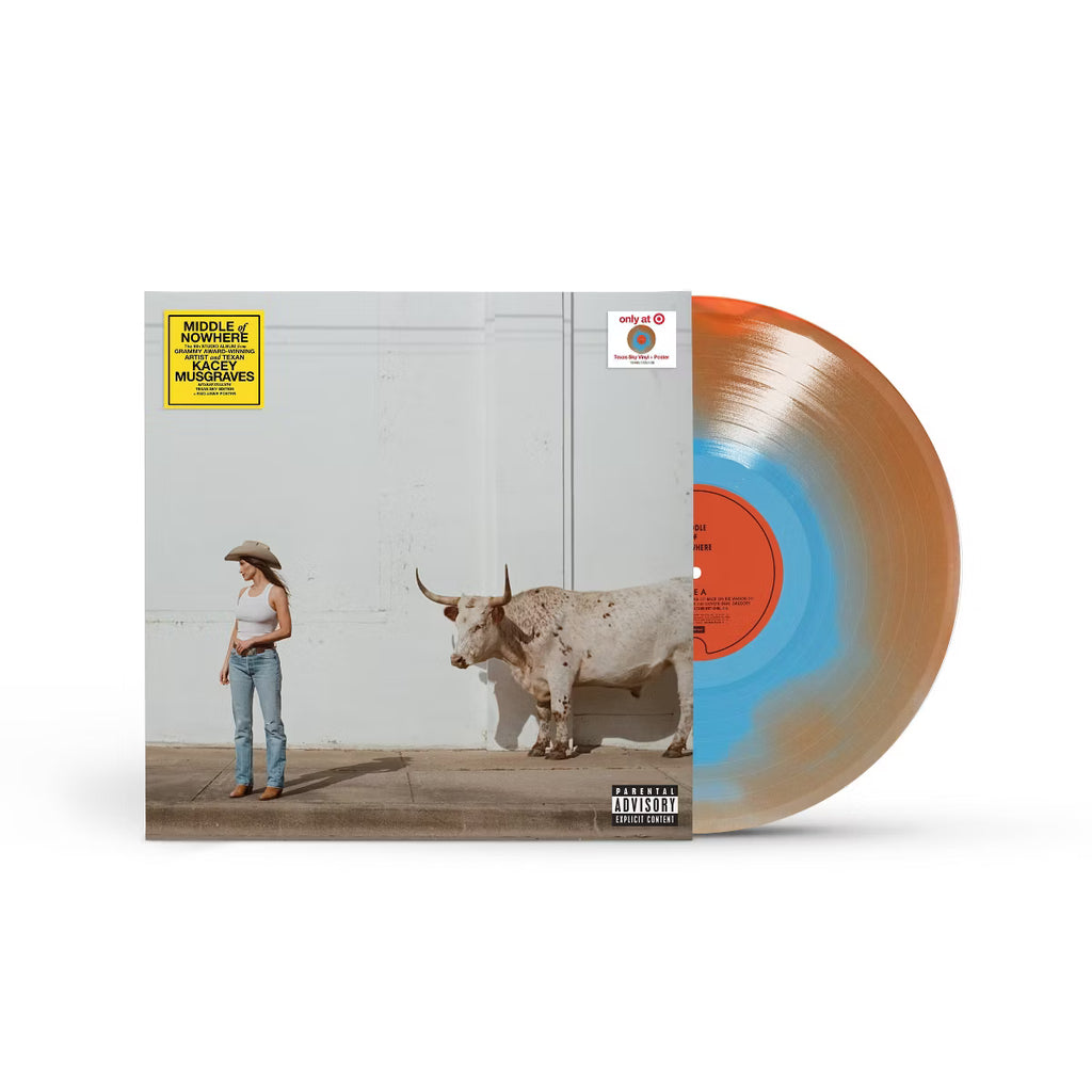 Vinilo exclusivo de Kacey Musgraves, Middle of Nowhere, con portada del cielo de Texas, en color vinilo de Oh My Cd!