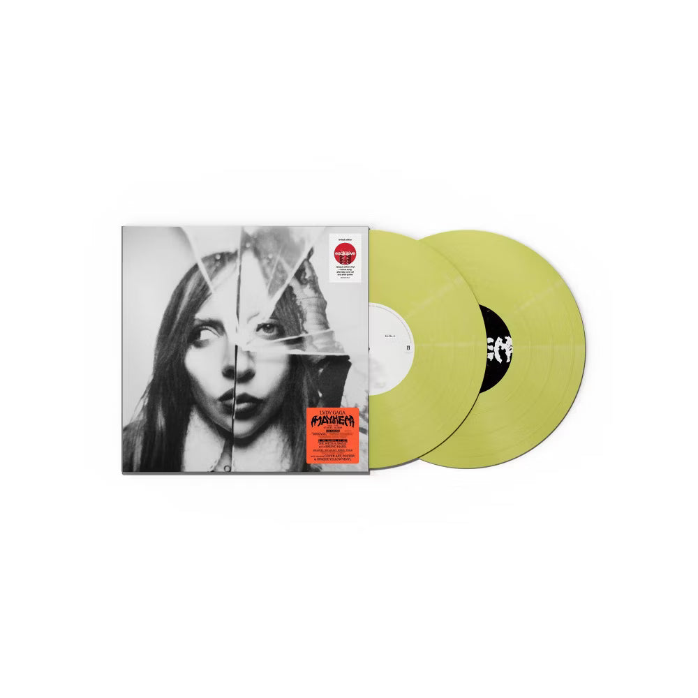 Vinilo de Lady Gaga - Mayhem, edición exclusiva de Target, en portada con arte llamativo y detalles del álbum.