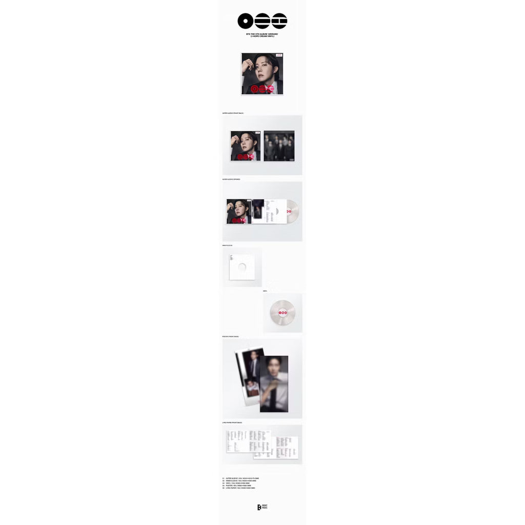 Vinilo de colección de BTS ARIRANG de j-hope, exclusivo de Target, con portada de álbum y detalles del diseño del vinilo.