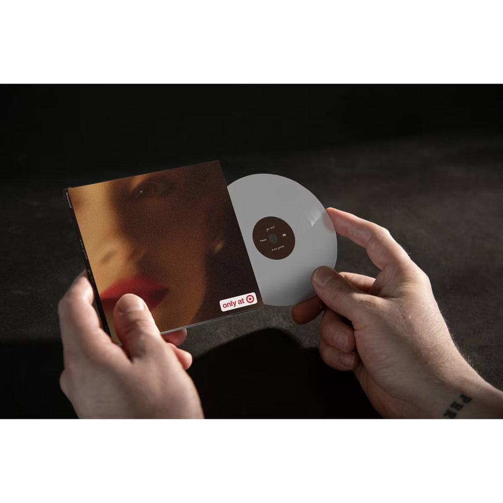 Vinilo Tiny de 4" de Ariana Grande Yes, and? y Eternal Sunshine por Oh My Cd!, con portada artística en la imagen.