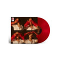 Vinilo rubí exclusivo de Ariana Grande – Eternal Sunshine, de la marca Oh My Cd! en una funda de vinilo color rojo brillante.
