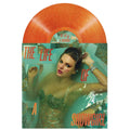 Perfume Taylor Swift The Life of a Showgirl Sweat and Vanilla en envase de vinilo con brillo naranja, de la marca Oh My Cd!