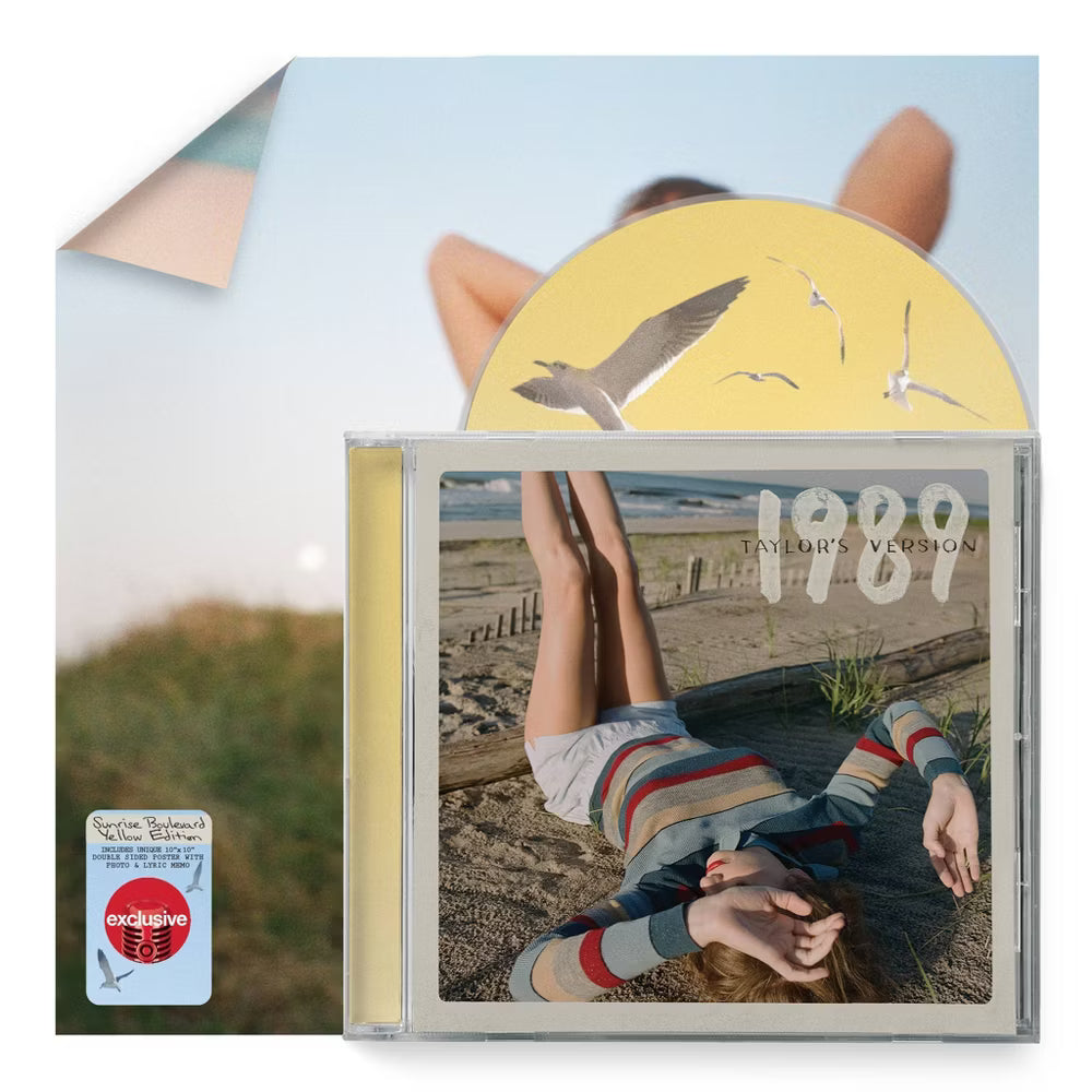 Póster deluxe de Taylor Swift 1989 (Taylor's Version) Sunrise Boulevard en color amarillo, edición exclusiva para coleccionistas.