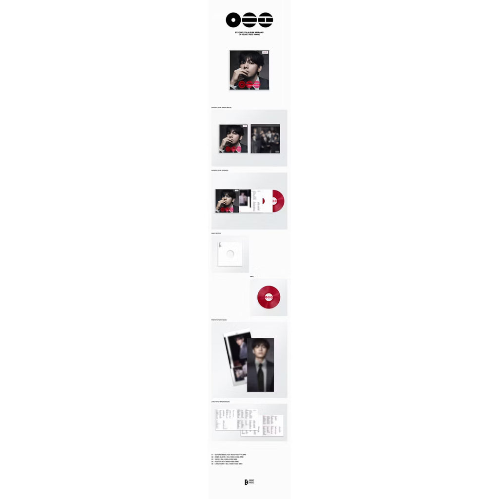 Vinilo rojo de vinilo de BTS – ARIRANG, edición exclusiva de Target, con portada de V, de la marca Oh My Cd!