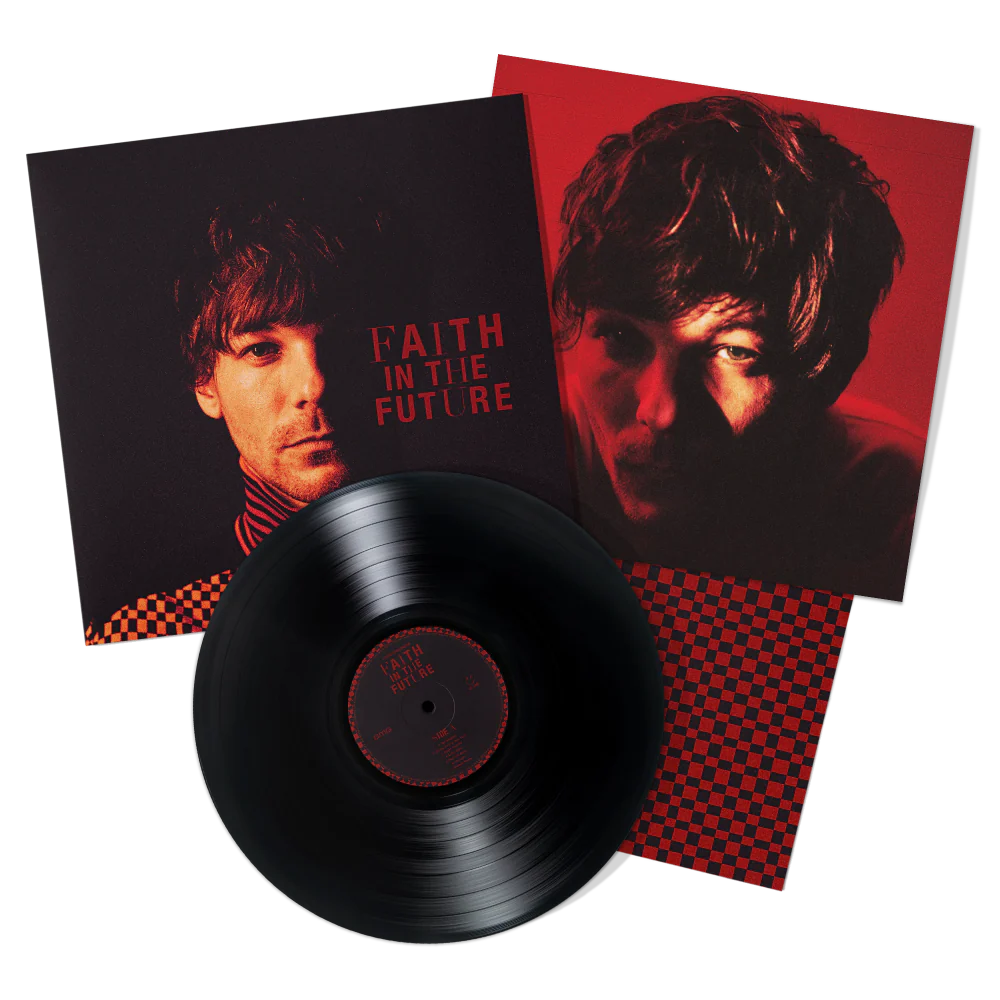 Vinilo de Louis Tomlinson Faith In The Future con portada del álbum, en color negro, presentado por Oh My Cd!