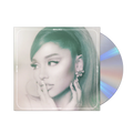 Portada del CD de Ariana Grande "Positions" en versión deluxe, con arte de la artista en la portada del álbum.