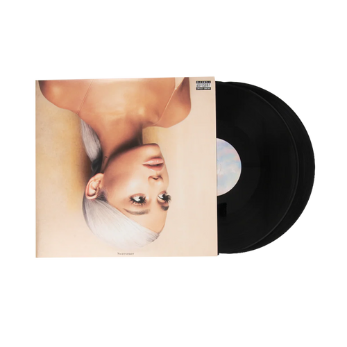 Disco de vinilo doble de Ariana Grande Sweetener, producido por Oh My Cd!, con portada colorida y arte del álbum en la portada