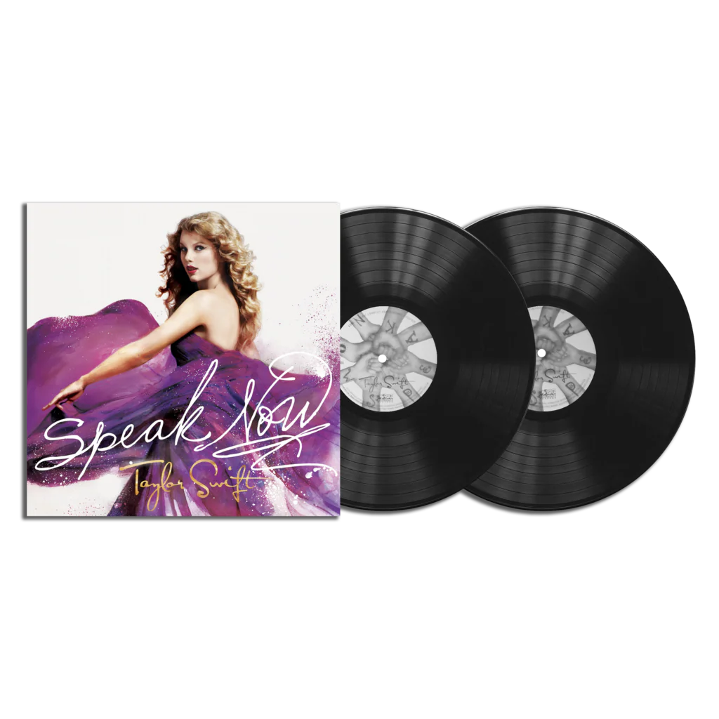 Vinilo usado de Taylor Swift Speak Now (2010) de la marca Oh My Cd! con portada y etiquetas visibles.