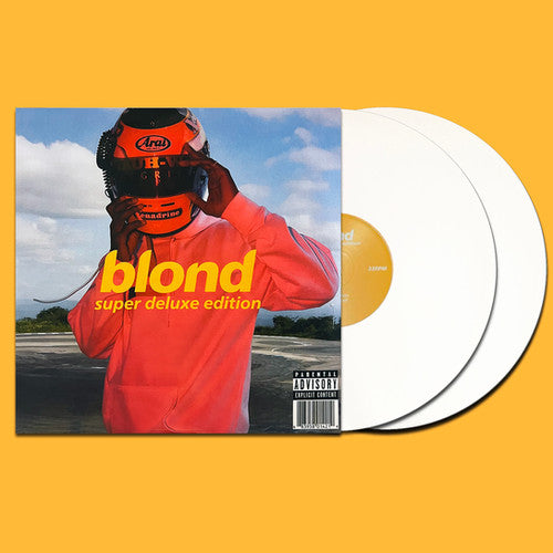 Disco de vinilo blanco de 2LP de Frank Ocean – Blond, edición super deluxe, con portada alternativa, en imagen de Oh My Cd!